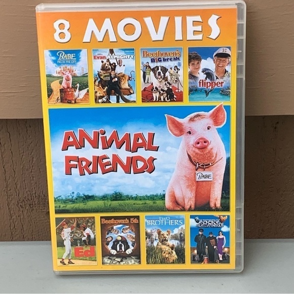 Animal Friends 8-Movie Collection [DVD] / Babe/ Beethoven/Flipper/Evan Almighty - Picture 1 of 3